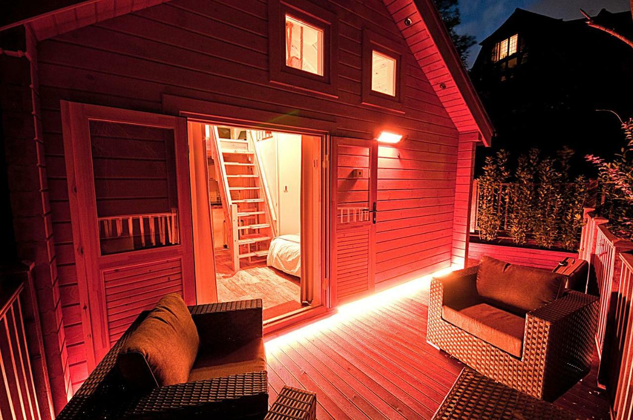 Villa Alum Chine Log Cabin à Bornemouth Extérieur photo